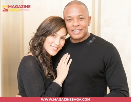 Nicole Threatt and Dr. Dre photographed together in a close portrait before their divorce filing in June 2020