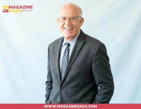 Victor Davis Hanson, military historian and Hoover Institution senior fellow, in a grey blazer and striped tie