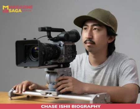 Chase Ishii Biography photo: content producer operating cinema camera on slider