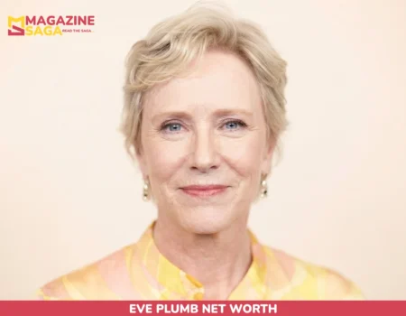 Eve Plumb net worth studio portrait of a woman in a yellow patterned blouse