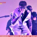 Corridos Tumbados Artists Net Worth 2026 - tattooed performer singing on stage in white Prada outfit