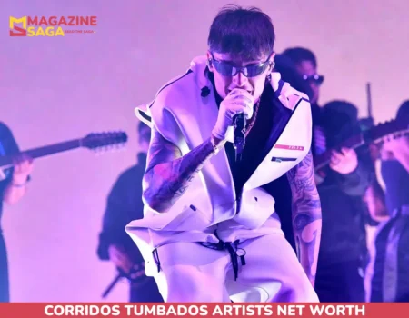 Corridos Tumbados Artists Net Worth 2026 - tattooed performer singing on stage in white Prada outfit