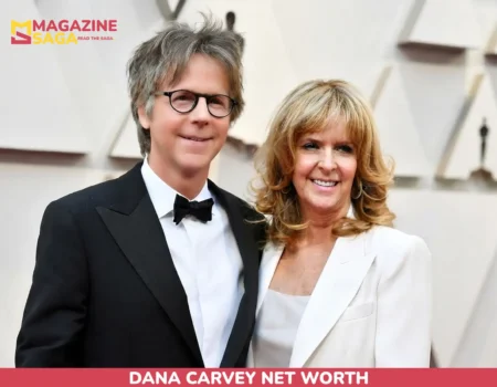 Dana Carvey in a black tuxedo at a formal event, featured for his net worth article