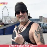 Danny Koker in bandana and sunglasses making a hand gesture, from his net worth article