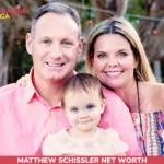 Matthew Schissler smiling outdoors with two family members for net worth article