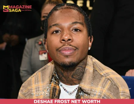 Deshae Frost Net Worth portrait with neck tattoo and diamond necklace