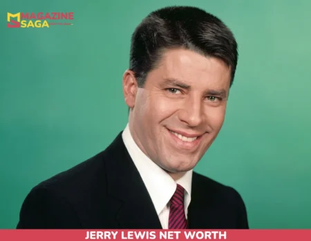 Jerry Lewis smiling in a suit and striped tie for the Jerry Lewis net worth article